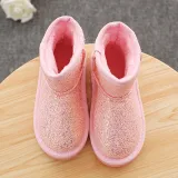 Kid Toddler Girls Glitters Sequins Winter Warm Snow Short Boots