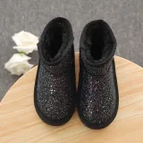 Kid Toddler Girls Glitters Sequins Winter Warm Snow Short Boots