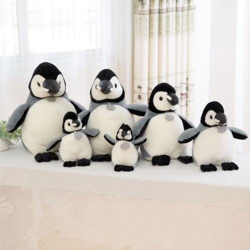 Grey Penguins Soft Stuffed Plush Animal Doll for Kids Gift
