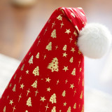 Santa Claus Gold Christmas Trees Soft Stuffed Plush Doll for Kids Gift