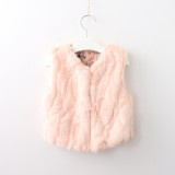 Toddler Kids Girl Faux Fur Thick Warm Vest Coats Outerwears