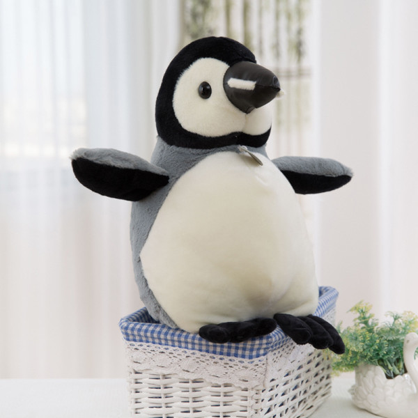 Grey Penguins Soft Stuffed Plush Animal Doll for Kids Gift
