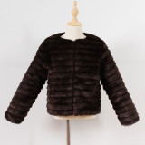Toddler Kids Girl Faux Fur Thick Warm Coats Outerwears