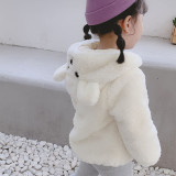 Toddler Kids Boy Girl Polar Fleece Cute Bear Hooded Zipper Outerwear Coats