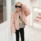 Toddler Kids Girl Pink Faux Fur Thick Warm Vest Coats Outerwears