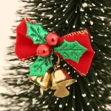 2in Classic Christmas Mini Bowknot Jingle Bell Christmas Tree Hanging Decoration