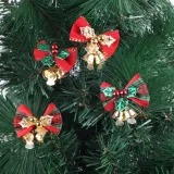2in Classic Christmas Mini Bowknot Jingle Bell Christmas Tree Hanging Decoration