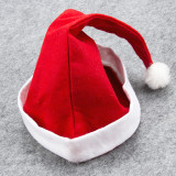 Christmas Hats Embroidery Merry Christmas Red Velvet Hats With White Cuffs