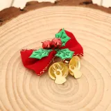 2in Classic Christmas Mini Bowknot Jingle Bell Christmas Tree Hanging Decoration