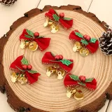 2in Classic Christmas Mini Bowknot Jingle Bell Christmas Tree Hanging Decoration