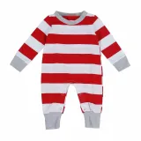 Christmas Family Matching Pajamas Sleepwear Sets Christmas Red Stripes Top and Pants