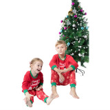 Christmas Family Matching Pajamas Christmas Snow Man Red Top and Pant