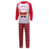 Christmas Family Matching Pajamas Christmas Red Santa Claus Top and Red Plaid Pant Set