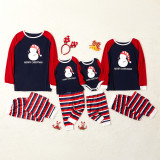 Christmas Family Matching Pajamas Sleepwear Sets Christmas Snow Man Top and Stripes Pants