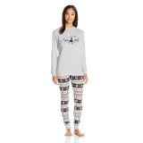 Christmas Family Matching Pajamas Christmas Deer Top and Grey Christmas Tree Snowflake Pant