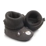 Baby Toddlers Boy Girls Knit Wool Bear Animal Non-Skid Indoor Slipper Winter Warm Shoes Socks