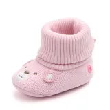 Baby Toddlers Boy Girls Knit Wool Bear Animal Non-Skid Indoor Slipper Winter Warm Shoes Socks