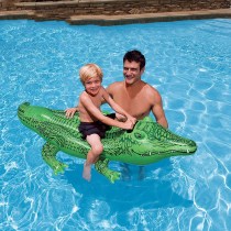 Green Crocodile Ride-On Inflatable Pool Floats Toy For Kids Child Adults
