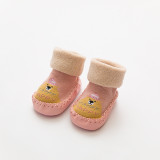Baby Toddlers Girls Boy Cute Happy Birthday Bear Non-Skid Indoor Winter Warm Shoes Socks