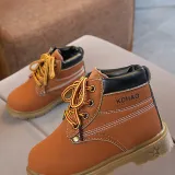 Kid Toddler Boy Girl Suede Pure Color British Oxford Martin Ankle Boots