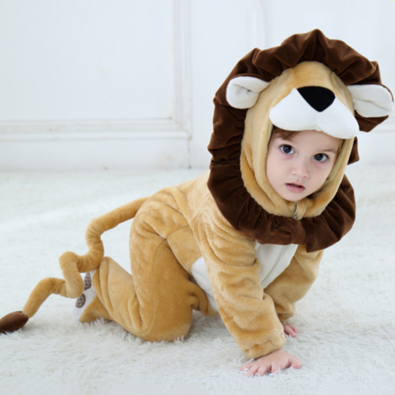 Baby Brown Leo Lion Onesie Kigurumi Pajamas Animal Costumes for Unisex