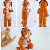 Baby Brown Leo Lion Onesie Kigurumi Pajamas Animal Costumes for Unisex Babys