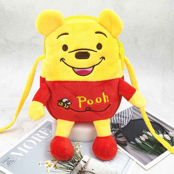 Yellow Winnie the Pooh Bear Fashion Crossbody Shoulder Bags for Toddlers Kids
