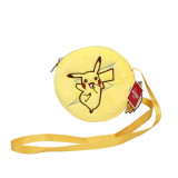 Yellow Pikachu Pokemon Plush Circle Crossbody Shoulder Bags for Toddlers Kids