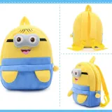 Kindergarten School Backpack Yellow Minions School Bag For Toddlers Kids