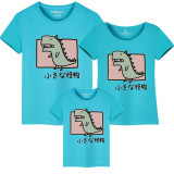 Matching Family Prints Slogan Dinosaur Little Monsters Famliy T-shirts Top