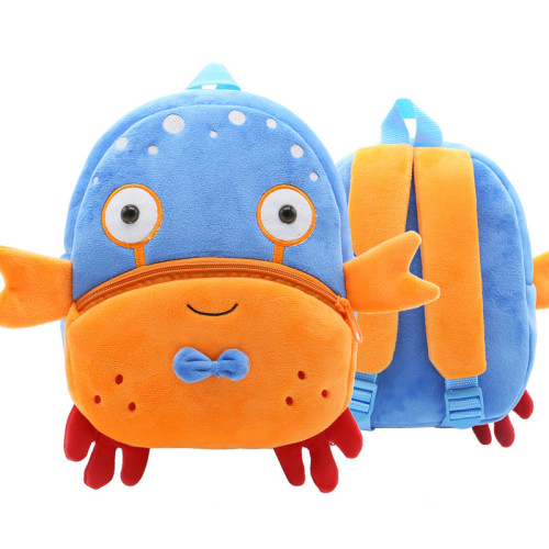 Kindergarten School Backpack Crab Animal School Bag For Toddlers Kids