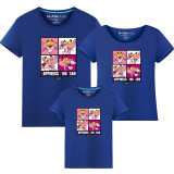 Matching Family Prints Slogan Pink Panther Show Famliy T-shirts Top