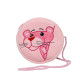 Pink Panther Plush Circle Crossbody Shoulder Bags for Toddlers Kids