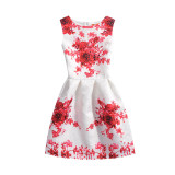 Mommy and Me Print Flowers Sleeveless Dresses