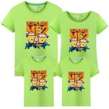 Matching Family Prints Happy Slogan Minions Famliy T-shirts Top