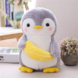 Grey Fruits Penguin Soft Stuffed Plush Animal Doll for Kids Gift