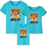 Matching Family Prints Happy Slogan Minions Famliy T-shirts Top