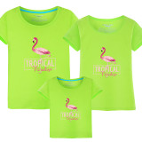 Matching Family Prints Slogan Flamingo Famliy T-shirts Top