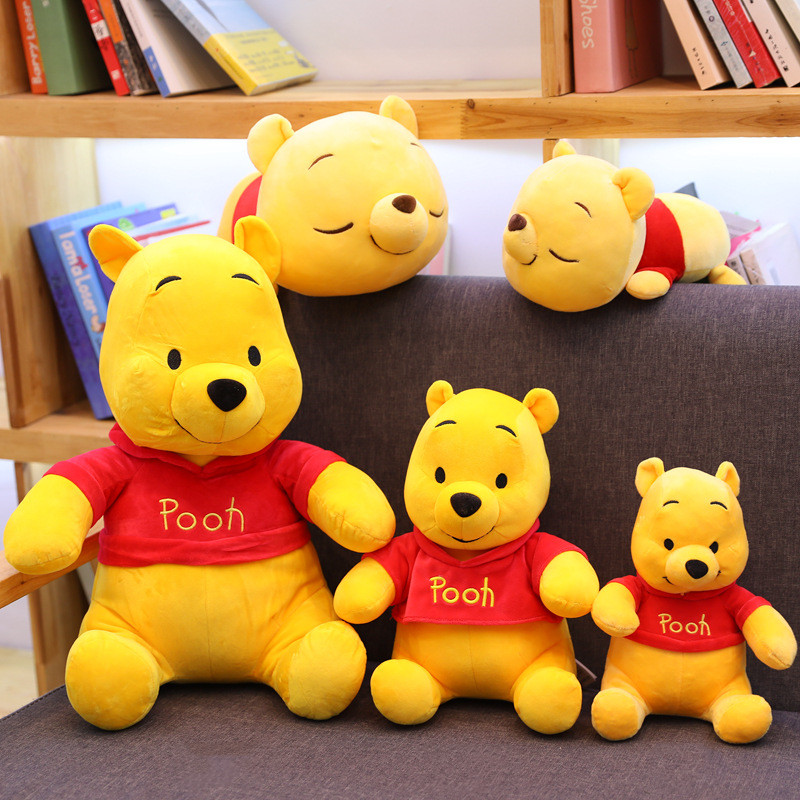 Orange Bear Winnie the Pooh Soft Stuffed Plush Animal Doll for Kids Gift
