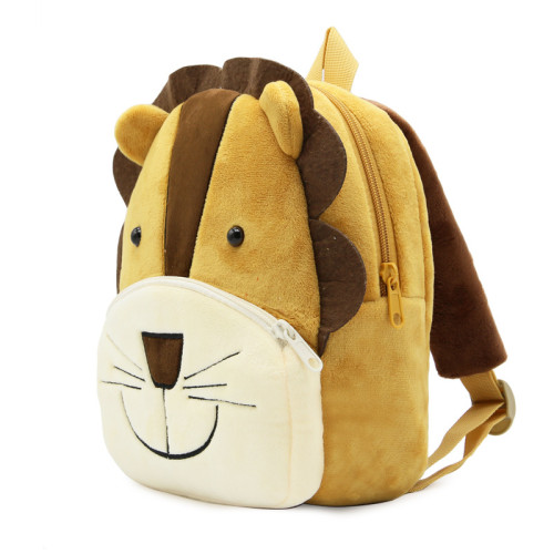 Kindergarten School Backpack Brown Lion Animal School Bag For Toddlers Kids
