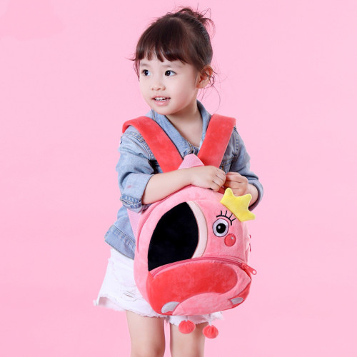 Kindergarten School Backpack Pink Flamingo Animal School Bag For Toddlers Kids
