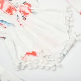 Mommy and Me Matching Red Flowers Summer Slips Jumpsuit Romper