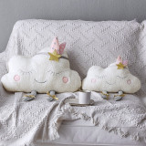 White Smail Face Cloud Soft Stuffed Plush Doll for Kids Gift
