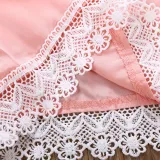 Mommy and Me Matching Pink Off The Shoulder Lace Dress