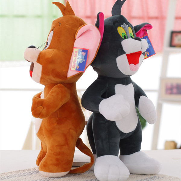 Tom and Jerry (Cat and Mouse) Soft Stuffed Plush Animal Doll for Kids Gift