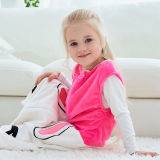 Unisex Kids Split Legs Animals Sleeping Bag Winter Zipper Sleepwear Sleeveless Warm Pajamas