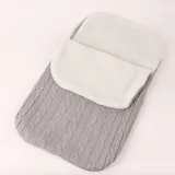 Newborn Baby Wrap Swaddle Knit Blanket Thick Fleece Sleeping Bag