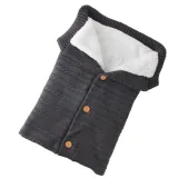 Newborn Baby Wrap Swaddle Knit Blanket Thick Fleece Sleeping Bag