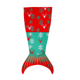 Kids Mermaid Tail Snowflakes Design Flannel Blanket Sleeping Bag