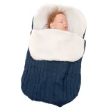 Newborn Baby Wrap Swaddle Knit Blanket Thick Fleece Sleeping Bag